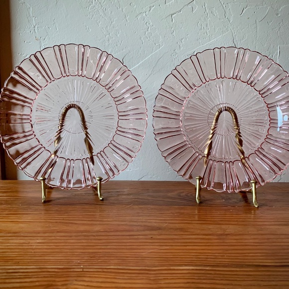 Set of 2 - Anchor Hocking -- Old Café Plates - Picture 12 of 14